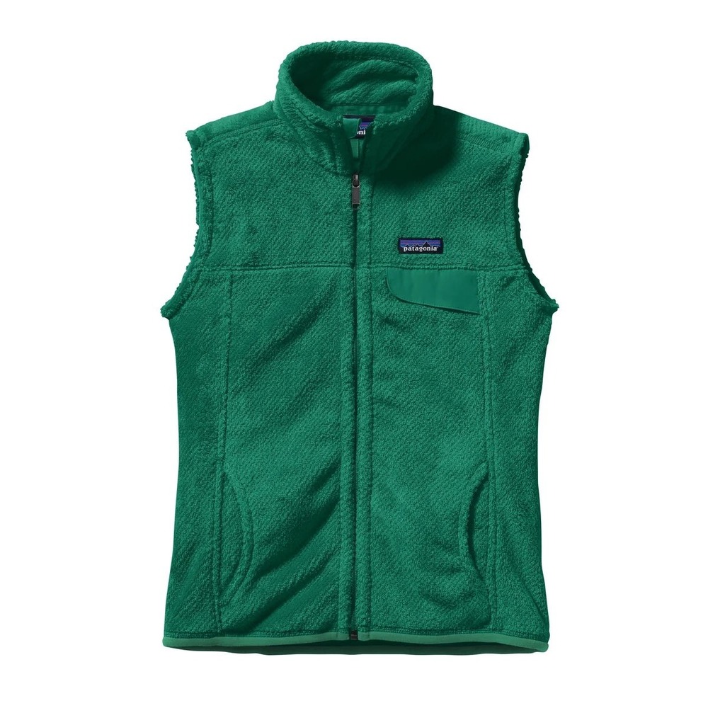 Patagonia Re-Tool Vest Women's Size L Green Polartec Thermal Pro Fleece Full Zip